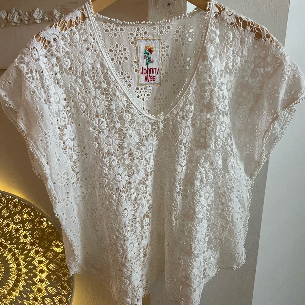 Johnny Was cotton blouse